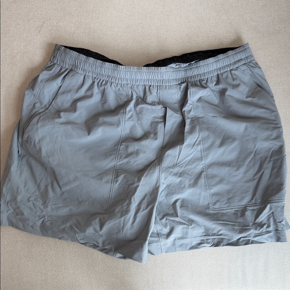 lululemon athletica Men's Light Gray Flat Front Shorts